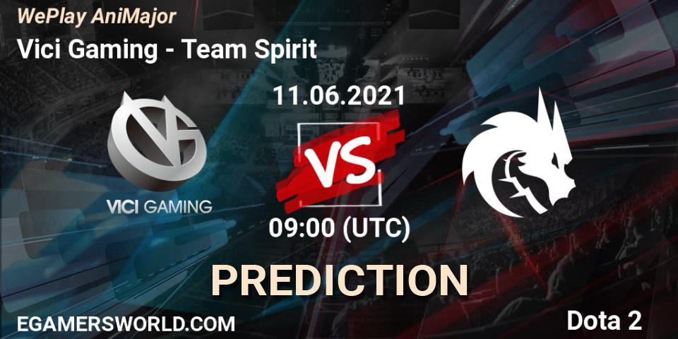Prognoza Vici Gaming - Team Spirit. 11.06.2021 at 09:00, Dota 2, WePlay AniMajor 2021