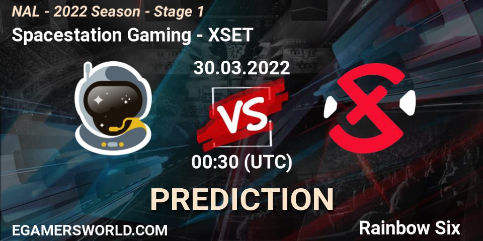 Prognoza Spacestation Gaming - XSET. 30.03.2022 at 00:30, Rainbow Six, NAL - Season 2022 - Stage 1