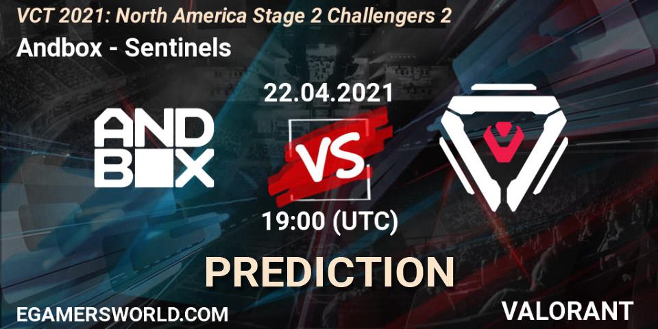 Prognoza Andbox - Sentinels. 22.04.2021 at 19:00, VALORANT, VCT 2021: North America Stage 2 Challengers 2