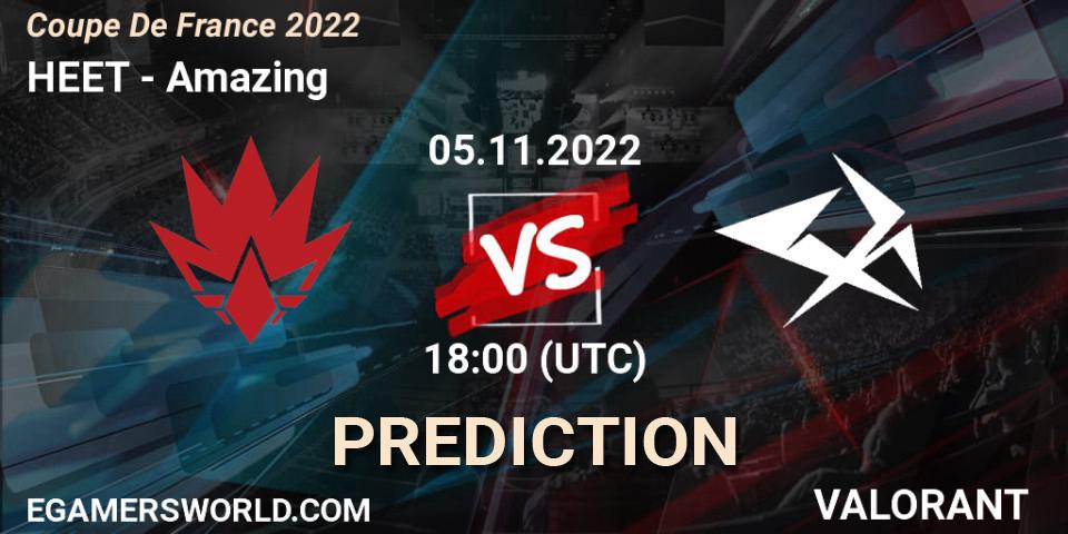 Prognoza HEET - Amazing. 05.11.2022 at 17:30, VALORANT, Coupe De France 2022