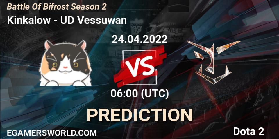Prognoza Kinkalow - UD Vessuwan. 24.04.2022 at 06:00, Dota 2, Battle Of Bifrost Season 2