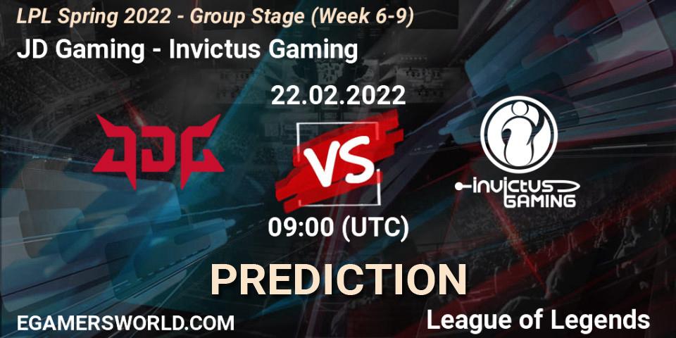 Prognoza JD Gaming - Invictus Gaming. 22.02.2022 at 11:00, LoL, LPL Spring 2022 - Group Stage (Week 6-9)