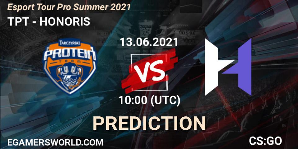 Prognoza TPT - HONORIS. 13.06.2021 at 10:00, Counter-Strike (CS2), Esport Tour Pro Summer 2021