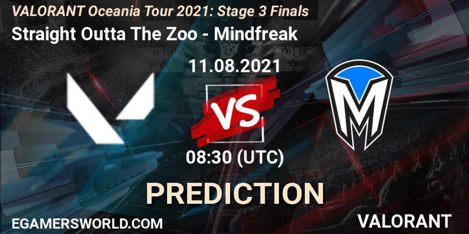 Prognoza Straight Outta The Zoo - Mindfreak. 11.08.2021 at 08:30, VALORANT, VALORANT Oceania Tour 2021: Stage 3 Finals
