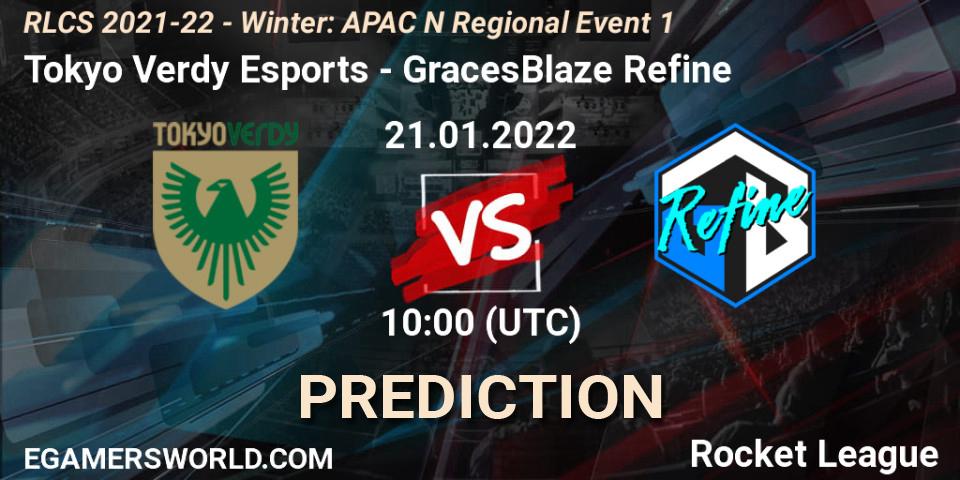 Prognoza Tokyo Verdy Esports - GracesBlaze Refine. 21.01.2022 at 10:00, Rocket League, RLCS 2021-22 - Winter: APAC N Regional Event 1
