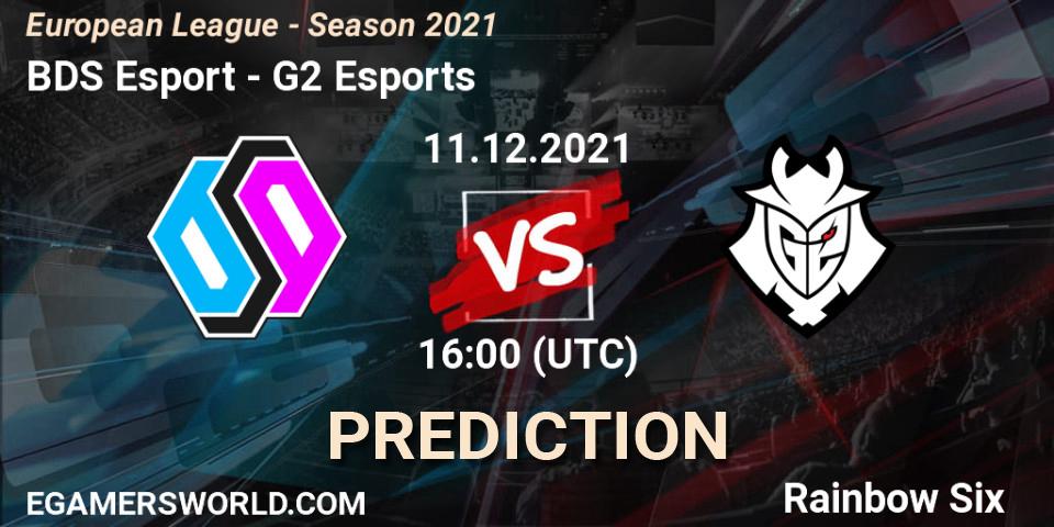 Prognoza BDS Esport - G2 Esports. 11.12.2021 at 16:00, Rainbow Six, European League - Season 2021