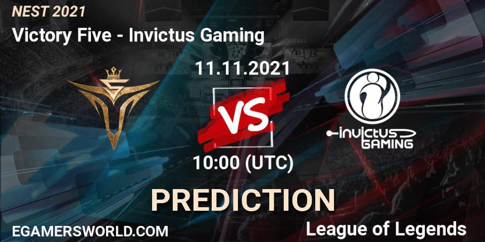 Prognoza Invictus Gaming - Victory Five. 15.11.2021 at 06:00, LoL, NEST 2021