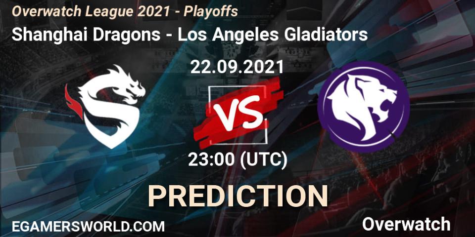 Prognoza Shanghai Dragons - Los Angeles Gladiators. 23.09.21, Overwatch, Overwatch League 2021 - Playoffs