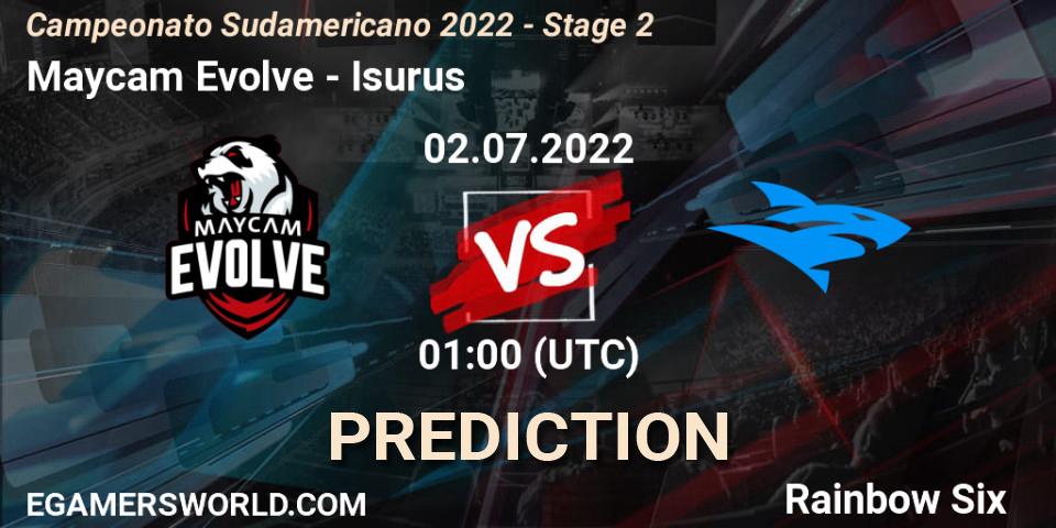 Prognoza Maycam Evolve - Isurus. 02.07.2022 at 01:00, Rainbow Six, Campeonato Sudamericano 2022 - Stage 2