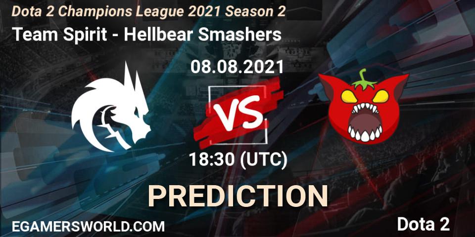 Prognoza Team Spirit - Hellbear Smashers. 08.08.2021 at 18:51, Dota 2, Dota 2 Champions League 2021 Season 2