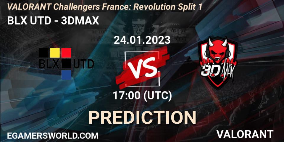 Prognoza BLX UTD - 3DMAX. 24.01.2023 at 17:00, VALORANT, VALORANT Challengers 2023 France: Revolution Split 1