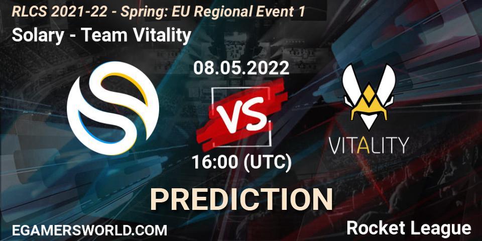 Prognoza Solary - Team Vitality. 08.05.2022 at 16:00, Rocket League, RLCS 2021-22 - Spring: EU Regional Event 1