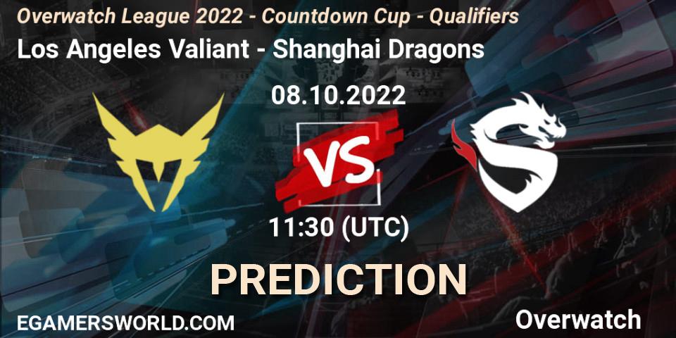 Prognoza Los Angeles Valiant - Shanghai Dragons. 08.10.2022 at 11:20, Overwatch, Overwatch League 2022 - Countdown Cup - Qualifiers