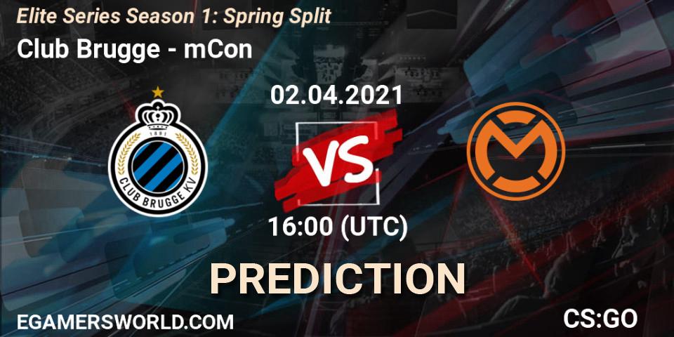 Prognoza Club Brugge - mCon. 02.04.2021 at 16:00, Counter-Strike (CS2), Elite Series Season 1: Spring Split