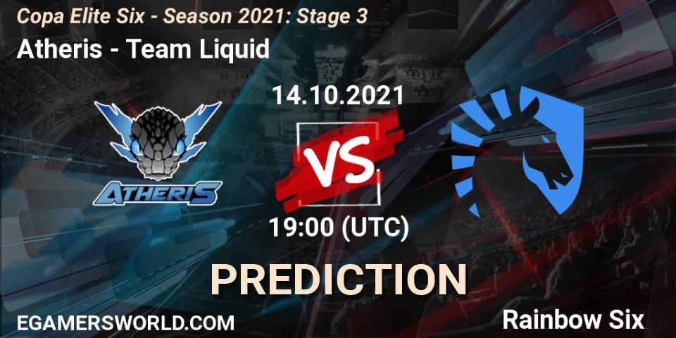 Prognoza Atheris - Team Liquid. 14.10.2021 at 19:00, Rainbow Six, Copa Elite Six - Season 2021: Stage 3