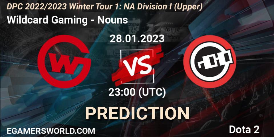Prognoza Wildcard Gaming - Nouns. 28.01.23, Dota 2, DPC 2022/2023 Winter Tour 1: NA Division I (Upper)