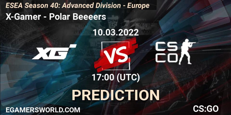 Prognoza X-Gamer - Polar Beeeers. 10.03.2022 at 17:00, Counter-Strike (CS2), ESEA Season 40: Advanced Division - Europe