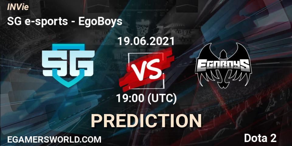 Prognoza SG e-sports - EgoBoys. 19.06.2021 at 19:00, Dota 2, INVie
