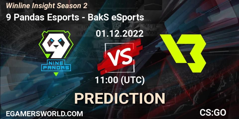 Prognoza 9 Pandas Esports - BakS eSports. 01.12.22, CS2 (CS:GO), Winline Insight Season 2