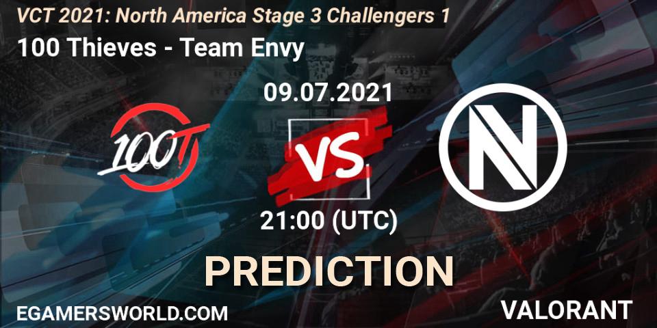 Prognoza 100 Thieves - Team Envy. 09.07.2021 at 21:00, VALORANT, VCT 2021: North America Stage 3 Challengers 1