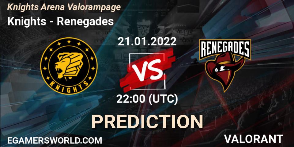 Prognoza Knights - Renegades. 21.01.2022 at 22:00, VALORANT, Knights Arena Valorampage
