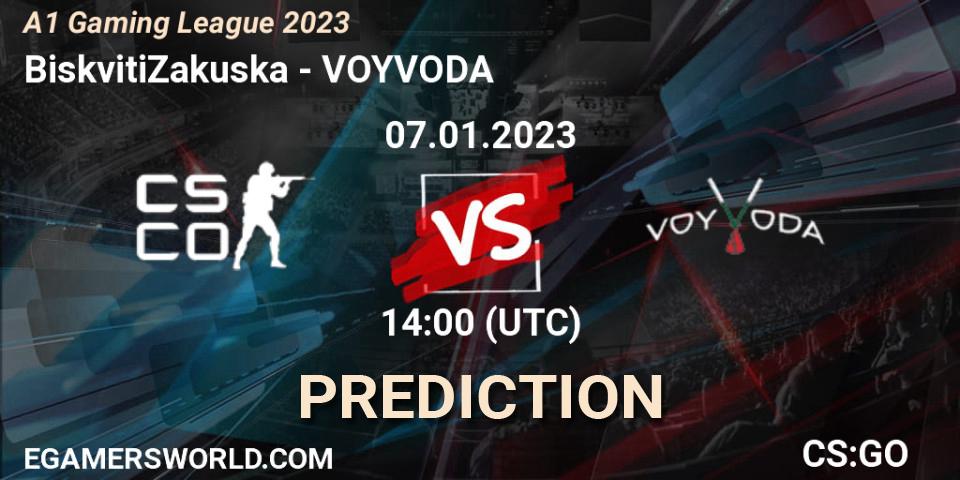 Prognoza BiskvitiZakuska - VOYVODA. 07.01.2023 at 14:00, Counter-Strike (CS2), A1 Gaming League 2023