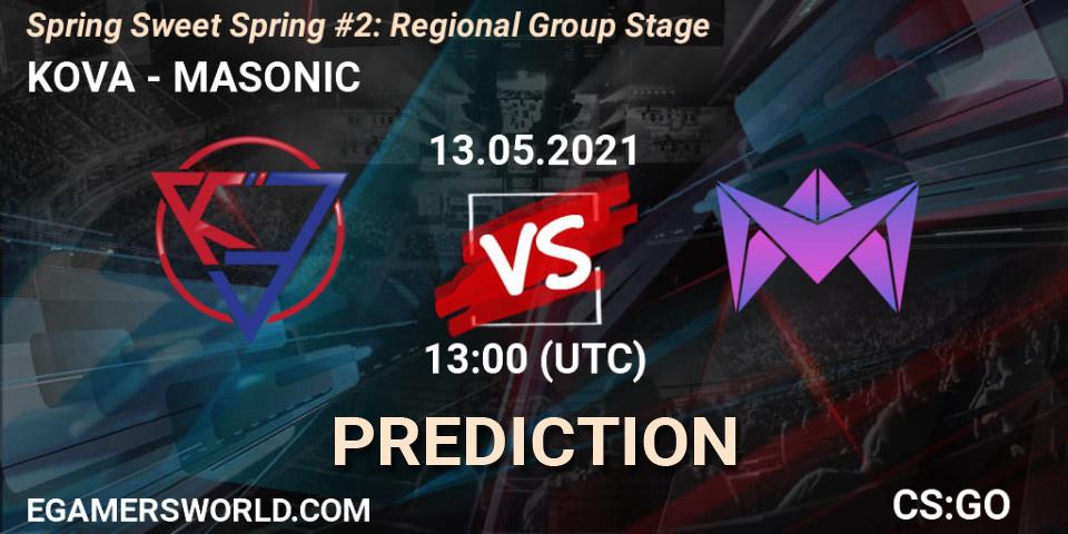 Prognoza KOVA - MASONIC. 13.05.2021 at 13:00, Counter-Strike (CS2), Spring Sweet Spring #2: Regional Group Stage