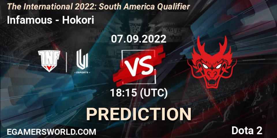 Prognoza Infamous - Hokori. 07.09.22, Dota 2, The International 2022: South America Qualifier