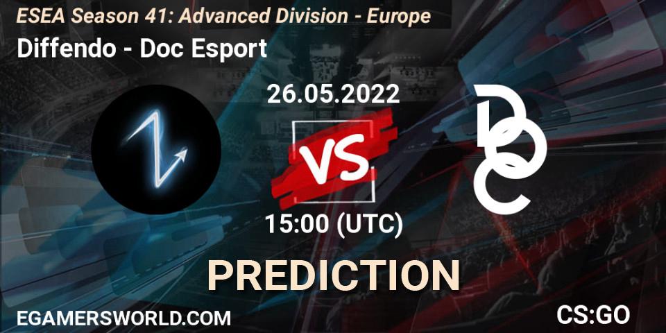 Prognoza Diffendo - Doc Esport. 26.05.2022 at 15:00, Counter-Strike (CS2), ESEA Season 41: Advanced Division - Europe