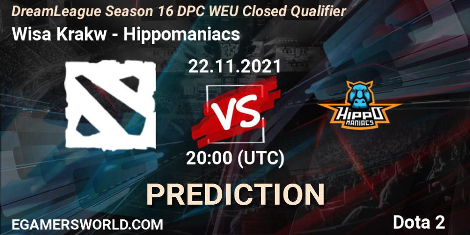 Prognoza Wisła Kraków - Hippomaniacs. 22.11.21, Dota 2, DPC 2022 Season 1: Euro - Closed Qualifier (DreamLeague Season 16)
