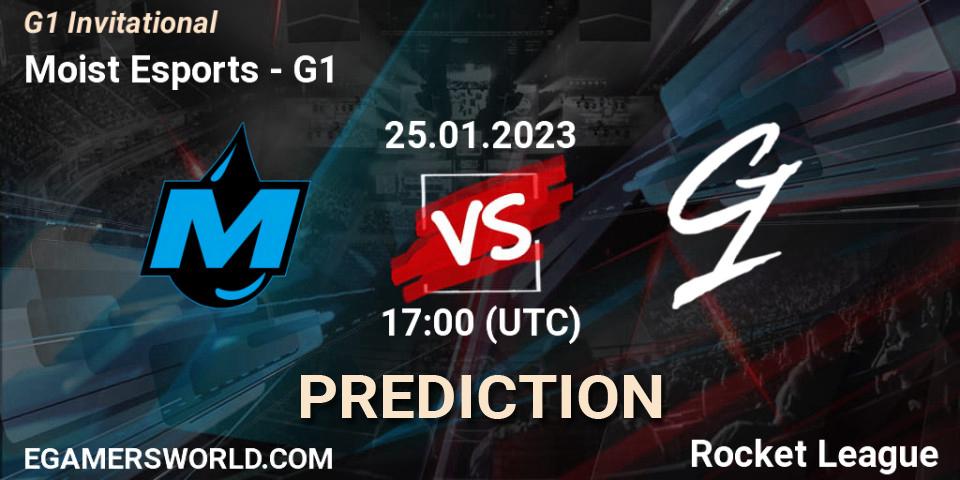 Prognoza Moist Esports - G1. 25.01.2023 at 17:00, Rocket League, G1 Invitational