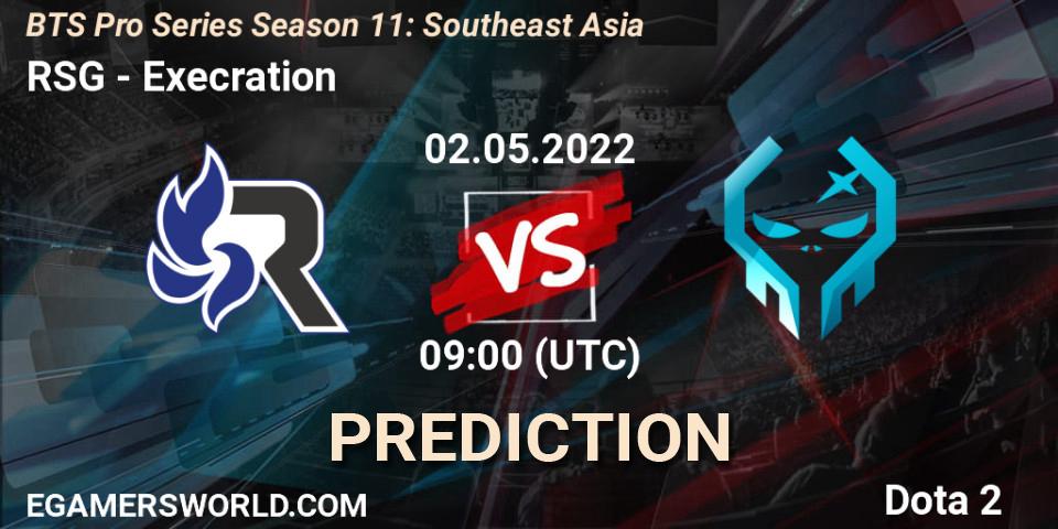 Prognoza RSG - Execration. 02.05.2022 at 09:19, Dota 2, BTS Pro Series Season 11: Southeast Asia