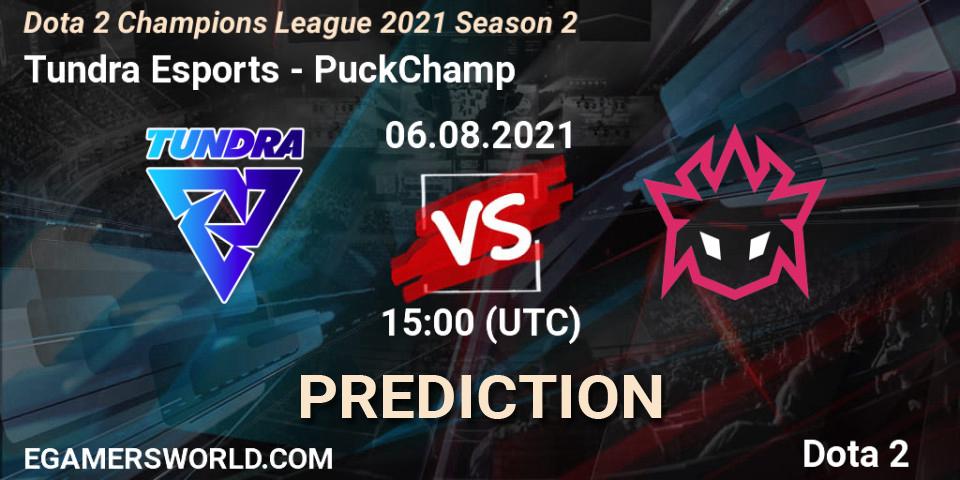 Prognoza Tundra Esports - PuckChamp. 06.08.2021 at 15:00, Dota 2, Dota 2 Champions League 2021 Season 2