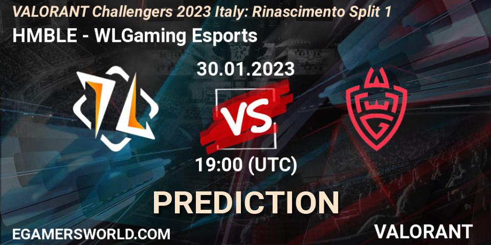 Prognoza HMBLE - WLGaming Esports. 30.01.23, VALORANT, VALORANT Challengers 2023 Italy: Rinascimento Split 1