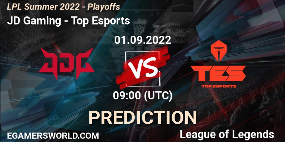 Prognoza JD Gaming - Top Esports. 01.09.2022 at 09:00, LoL, LPL Summer 2022 - Playoffs