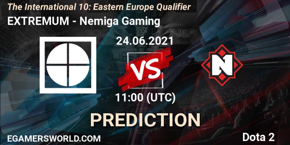 Prognoza EXTREMUM - Nemiga Gaming. 24.06.21, Dota 2, The International 10: Eastern Europe Qualifier