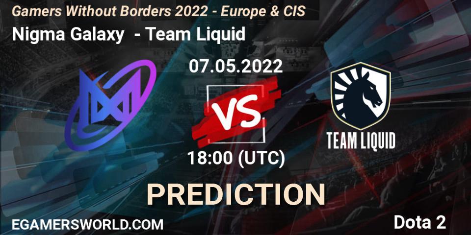 Prognoza Nigma Galaxy - Team Liquid. 07.05.2022 at 17:55, Dota 2, Gamers Without Borders 2022 - Europe & CIS