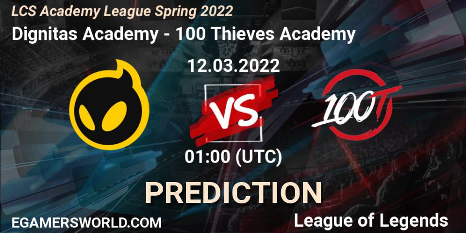 Prognoza Dignitas Academy - 100 Thieves Academy. 12.03.2022 at 01:00, LoL, LCS Academy League Spring 2022