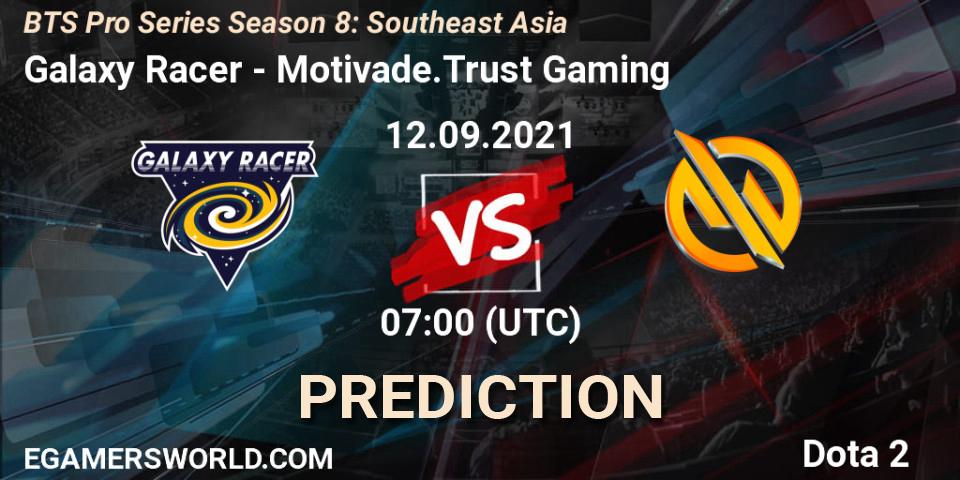 Prognoza Galaxy Racer - Motivate.Trust Gaming. 18.09.2021 at 07:00, Dota 2, BTS Pro Series Season 8: Southeast Asia