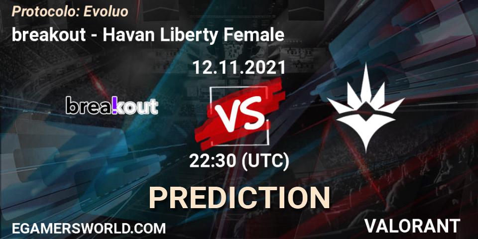 Prognoza breakout - Havan Liberty Female. 12.11.2021 at 22:30, VALORANT, Protocolo: Evolução