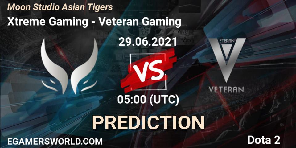Prognoza Xtreme Gaming - Veteran Gaming. 29.06.21, Dota 2, Moon Studio Asian Tigers