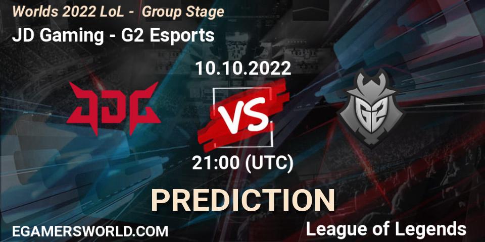 Prognoza JD Gaming - G2 Esports. 10.10.2022 at 21:00, LoL, Worlds 2022 LoL - Group Stage