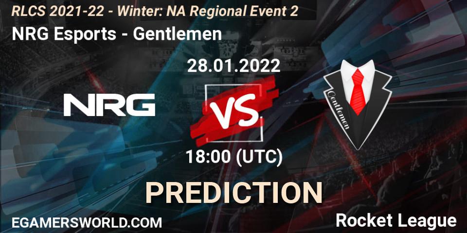 Prognoza NRG Esports - Gentlemen. 28.01.2022 at 18:00, Rocket League, RLCS 2021-22 - Winter: NA Regional Event 2