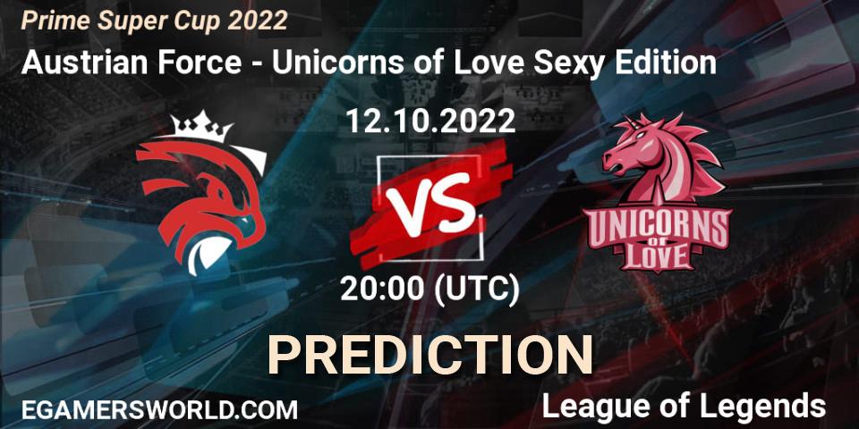 Prognoza Austrian Force - Unicorns of Love Sexy Edition. 12.10.2022 at 20:00, LoL, Prime Super Cup 2022