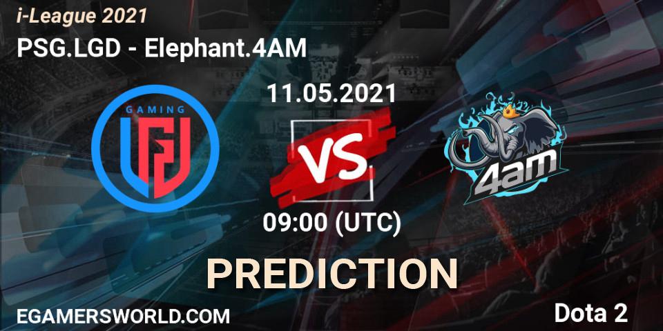 Prognoza PSG.LGD - Elephant.4AM. 11.05.2021 at 08:02, Dota 2, i-League 2021 Season 1