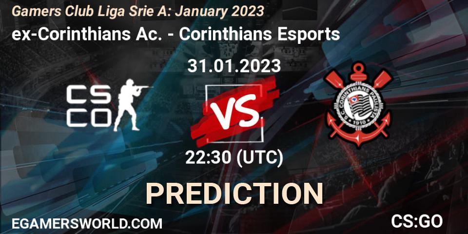 Prognoza ex-Corinthians Ac. - Corinthians Esports. 31.01.23, CS2 (CS:GO), Gamers Club Liga Série A: January 2023