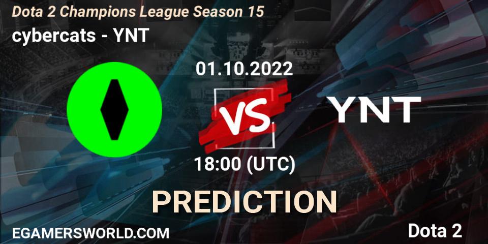 Prognoza cybercats - YNT. 01.10.2022 at 18:00, Dota 2, Dota 2 Champions League Season 15