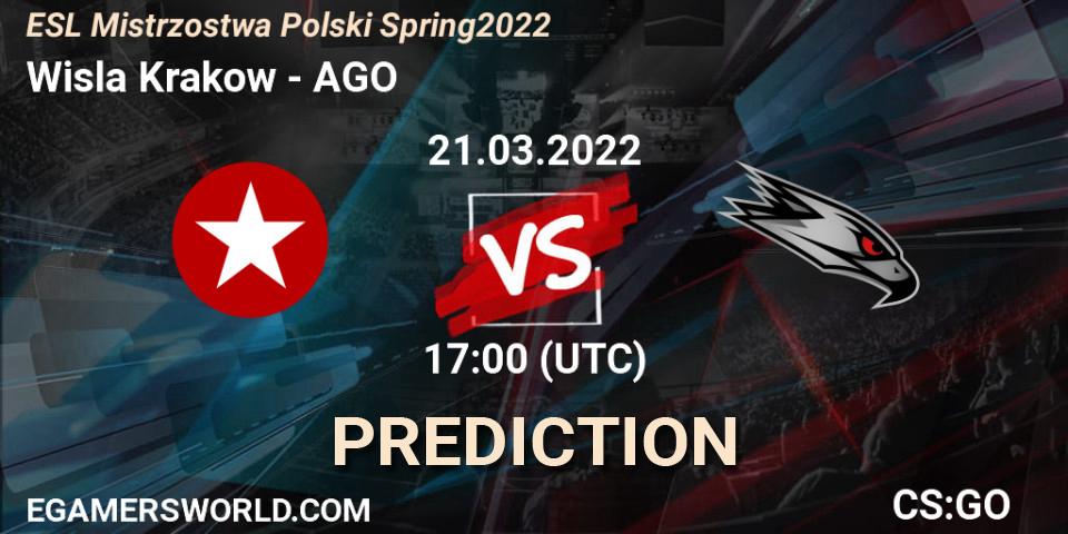 Prognoza Wisla Krakow - AGO. 21.03.2022 at 17:00, Counter-Strike (CS2), ESL Mistrzostwa Polski Spring 2022