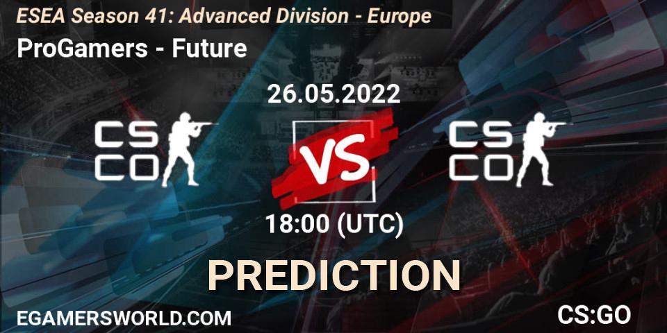 Prognoza ProGamers - Future. 26.05.2022 at 18:00, Counter-Strike (CS2), ESEA Season 41: Advanced Division - Europe
