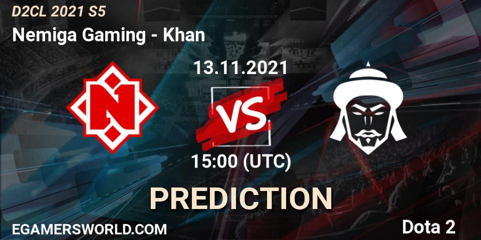 Prognoza Nemiga Gaming - Khan. 13.11.2021 at 15:46, Dota 2, Dota 2 Champions League 2021 Season 5